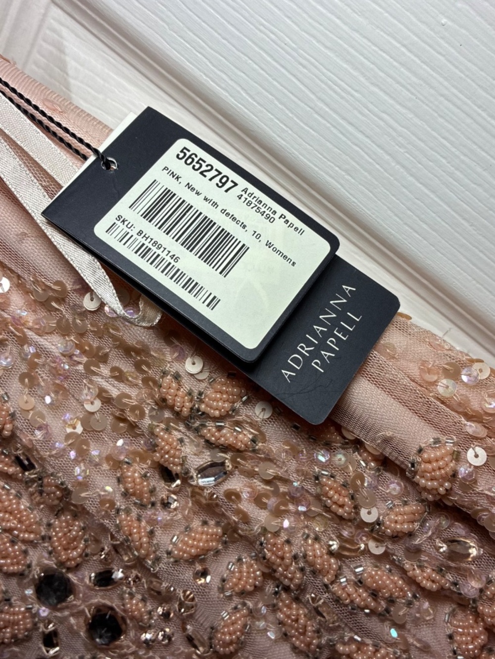 Adrianna Papell Pink Embellished Cocktail Dress - Picture 2 of 4